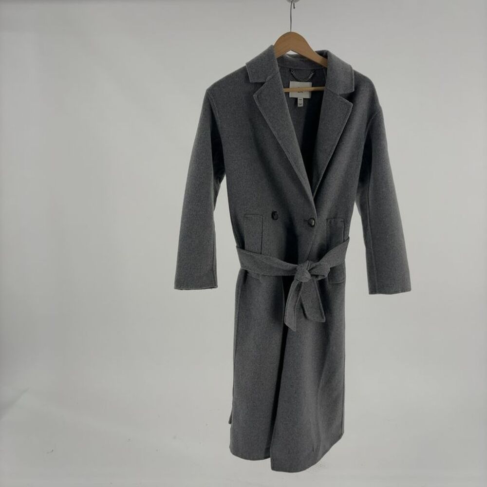 Banana Republic Gray Wool Wrap Coat